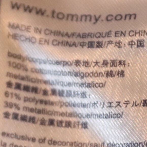 Tommy Hilfiger Womens V-Neck Argyle Sweater Sparkle Preppy Size Medium - Picture 14 of 15